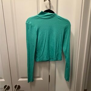 American Eagle Outfitters Teal Long Sleeve Tee